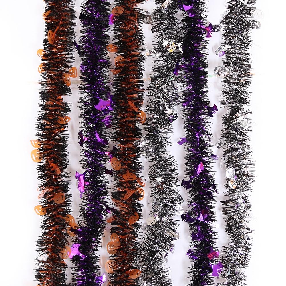 Pumpkin Colorful Halloween 2m Tinsel Bat Decorative Hanging Ornament Decoration