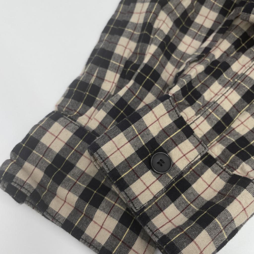 Faith Connexion X1820TSB227 Beige Cotton Check Shirt tops S Black x beigeUsed