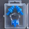 Silicone Earplug Nose Clip Swimming Earplug Nose Clip Set Spot Wholesale Super Soft Mushroom Earplug Nasal Plug Set Blue