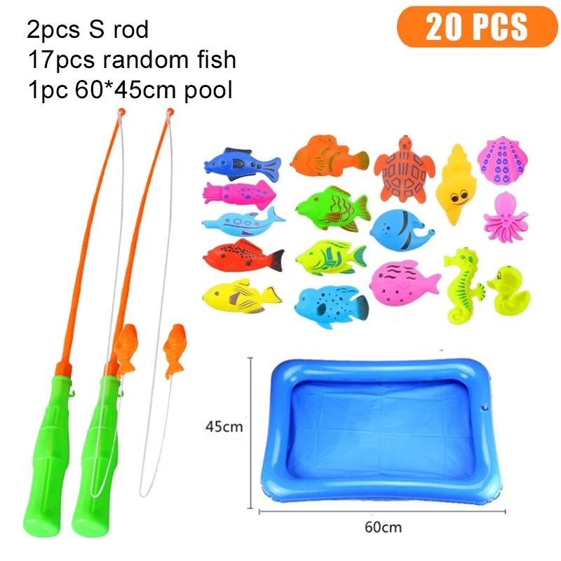 Fishing Game Kit Plastic Party Favors Festival Leisure Entertainment Gathering Gifts for Guests Indoor Outdoor Water Play TMZ