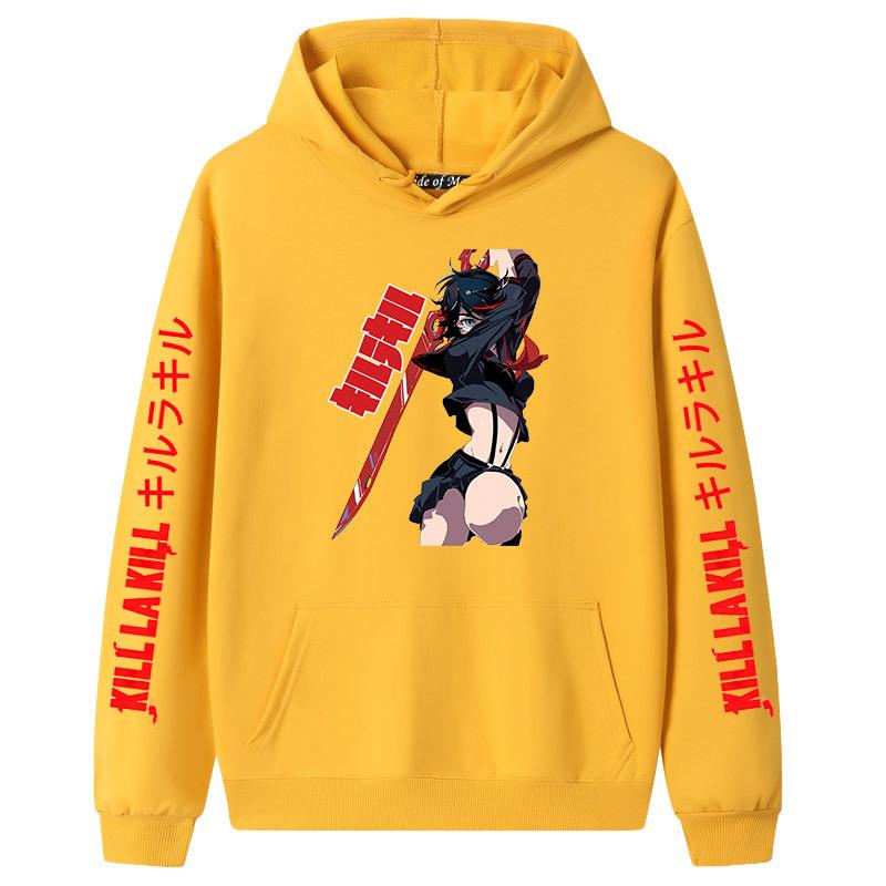 Japanese Anime Kill La Kill Hooded Long Sleeve Sweatshirt for Couples