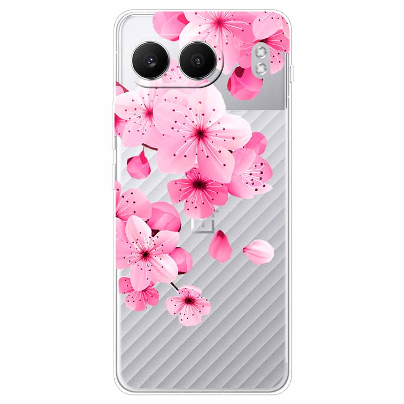 For One plus Nord 4 Case 6.74'' Flowers Transparent TPU Silicone Funda Capa for Oneplus Nord 4 Nord4 5G Soft Covers Coques bags