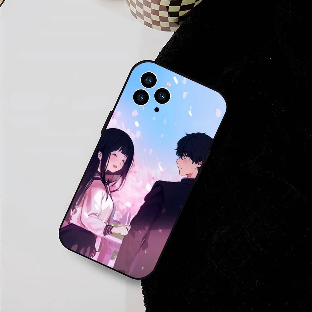 H-Hyouka Anime Handyhülle Für IPhone 17 Air 16 15 14 13 Pro Max 11 12 Schwarze Silikonhülle