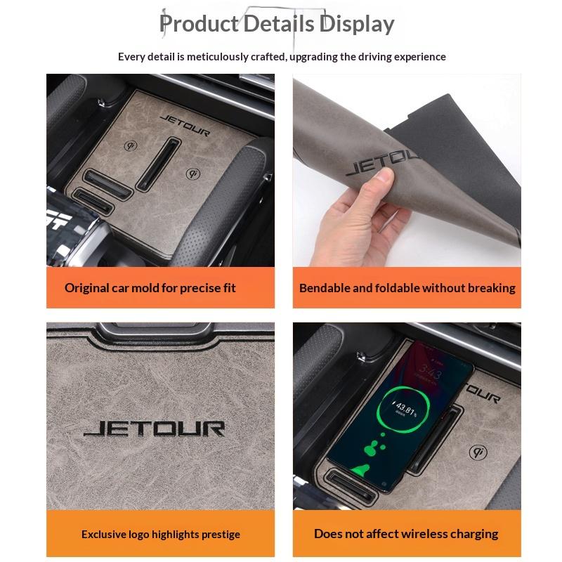 Fit For Jetour Traveler T2 Car Door Groove Mats Full Door Storage Box Pads Dustproof Anti Slip Cup Holder