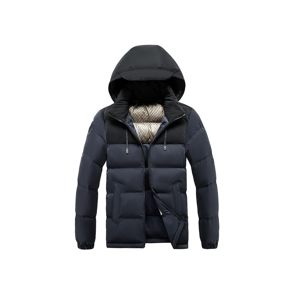 Light Cotton Jacket Men's Models Winter Hit The Colour Slim Removable Cap Thickened Hooded Comfortable and Versatile Jacket Men