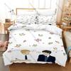 Heartstopper N-Nick Charlie Hand Holding Autumn Leaf Pastel Blue Pink Cute Teen Love Duvet Cover + 2 Pillowcases Book Series