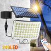 Outdoor Split Solar Lamp 210LED Wall Light with Motion Sensor 3 Modes Floodlight Remote Control for Patio Garage Wall Lamps