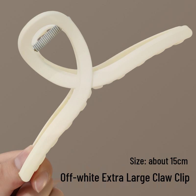 Premium Coffee-Colored Frosted Hairpin - Large All-Match Shark Clip for Elegant Hairstyles