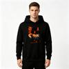 Men Funny Sly Fox Print Pullover Hoodie Casual Long Sleeve Sweatshirt with Slogan Graphic