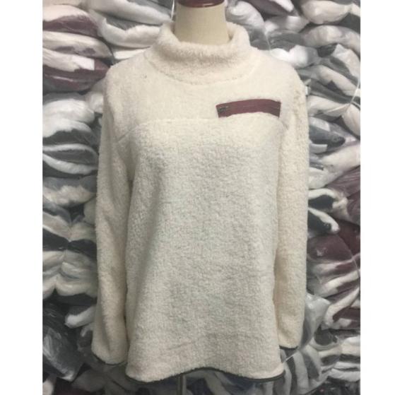 Herbst und Winter Plus Size Pullover Damen Mode Reißverschluss High Neck Bottom Top