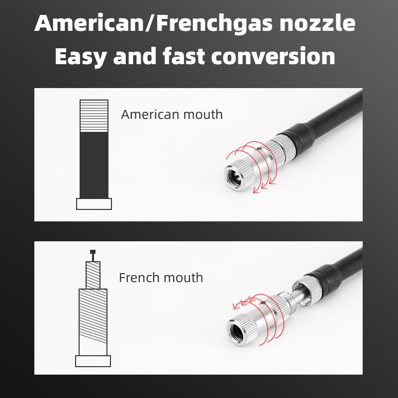 Портативный велосипедный воздушный насос высокого давления 300 фунтов на квадратный дюйм — фото 9