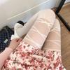 Japanese Jk Black Fake Thigh Pantyhose Autumn White Strap Bow Fake High Socks Splicing Socks Women