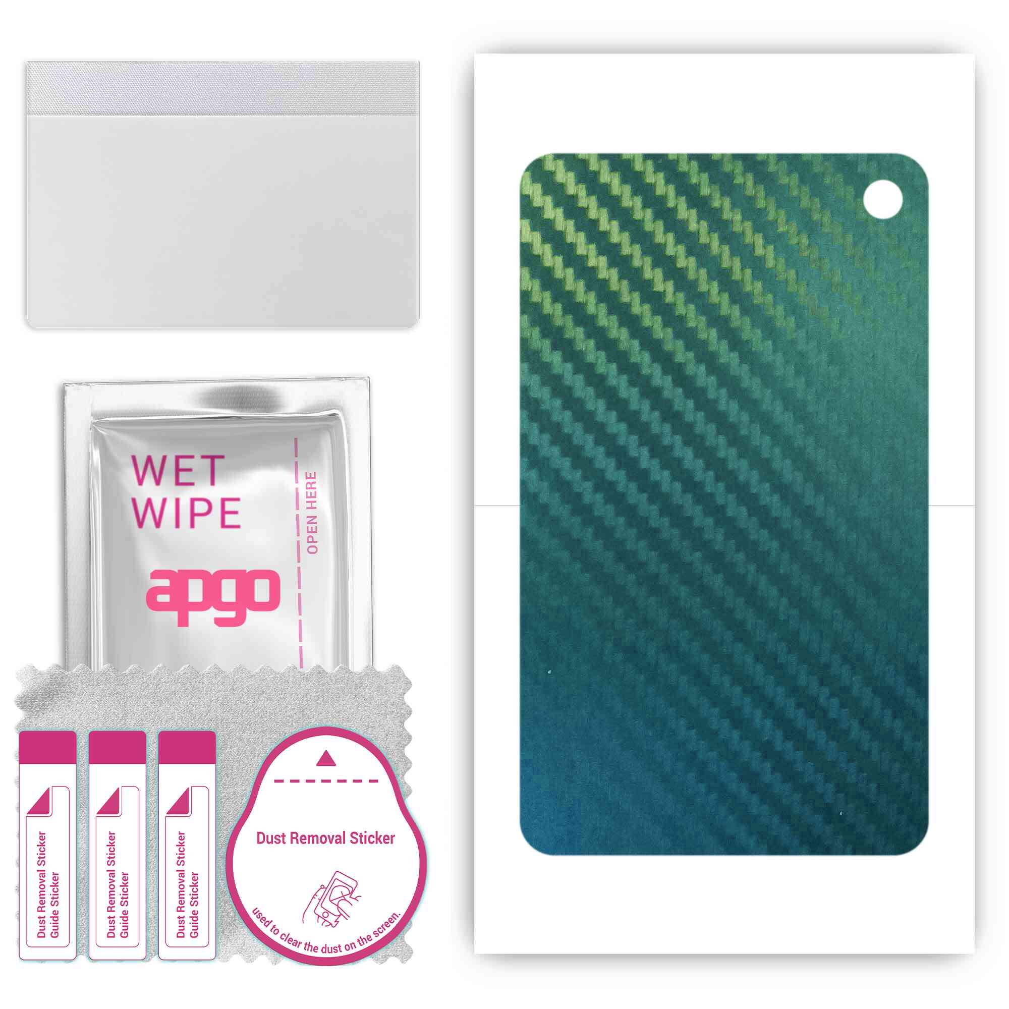 

apgo Protective Skin Sticker for the back compatible with Amazon Fire HD 10 2021, Wrap Film, Foil, Vinyl - Pattern Carbon Chameleon CAKA1