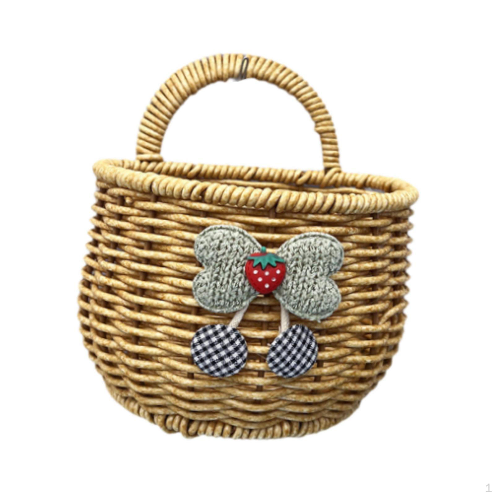 Подвесная корзина для хранения органайзер из искусственного ротанга игрушки закуски ключи Semicircle S 1157₽