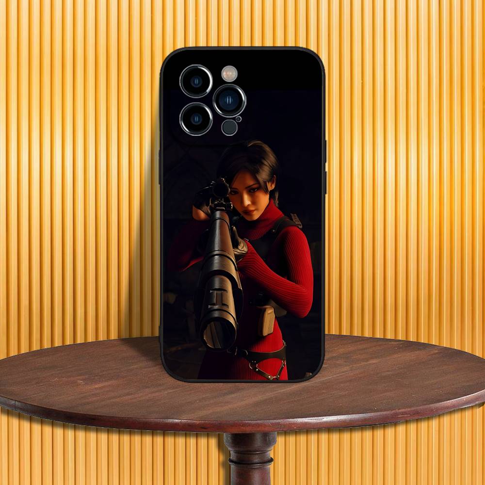 Ada Wong R-Resident E-Evil Phone Case For iPhone 17,16,15,14,13,12,11 Pro,Max,Plus,XR,Mini,Air,E Black Full-coverage Soft Case