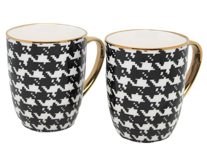 Set of 2 Pepita Cups 400ml