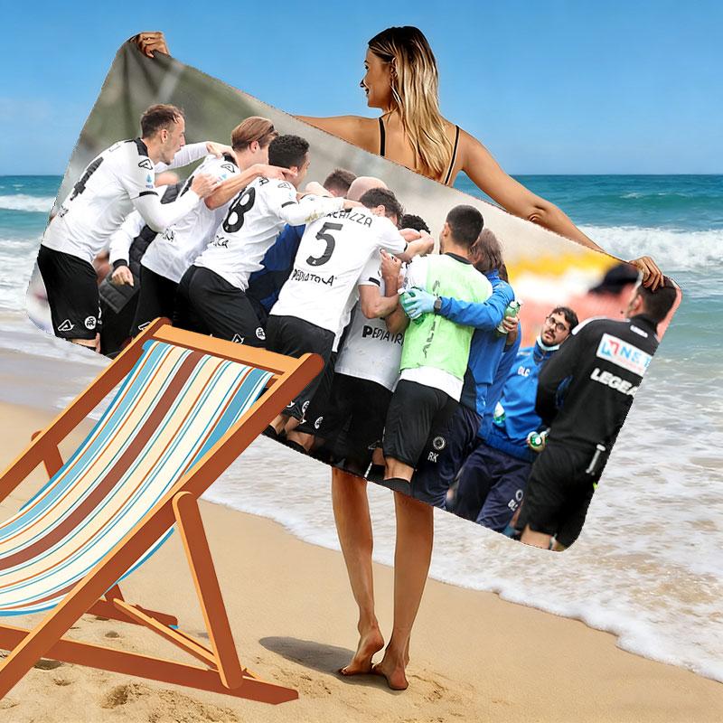 Spezia Calcio Print Beach Towel, Large Soft Quick Dry Towel for Beach Camping Swimming
