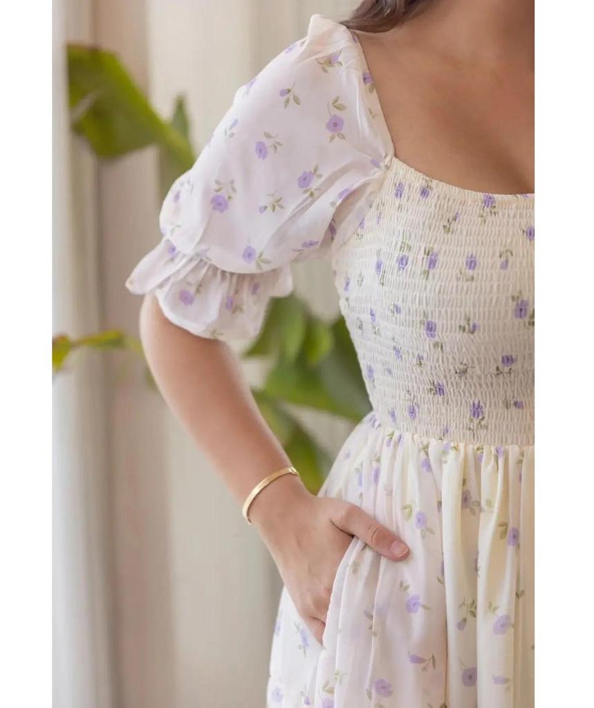 Women Fit and Flare White Maxi/Full Length Dress