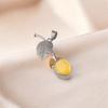 Women Gift Yellow Cat's Eye Gemstone 925 Sterling Silver Handmade Leaf Pendant PP-55-27