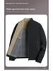 Men's Stand Collar Solid Color Casual Business Jacket for Mid-Aged & Young Adults