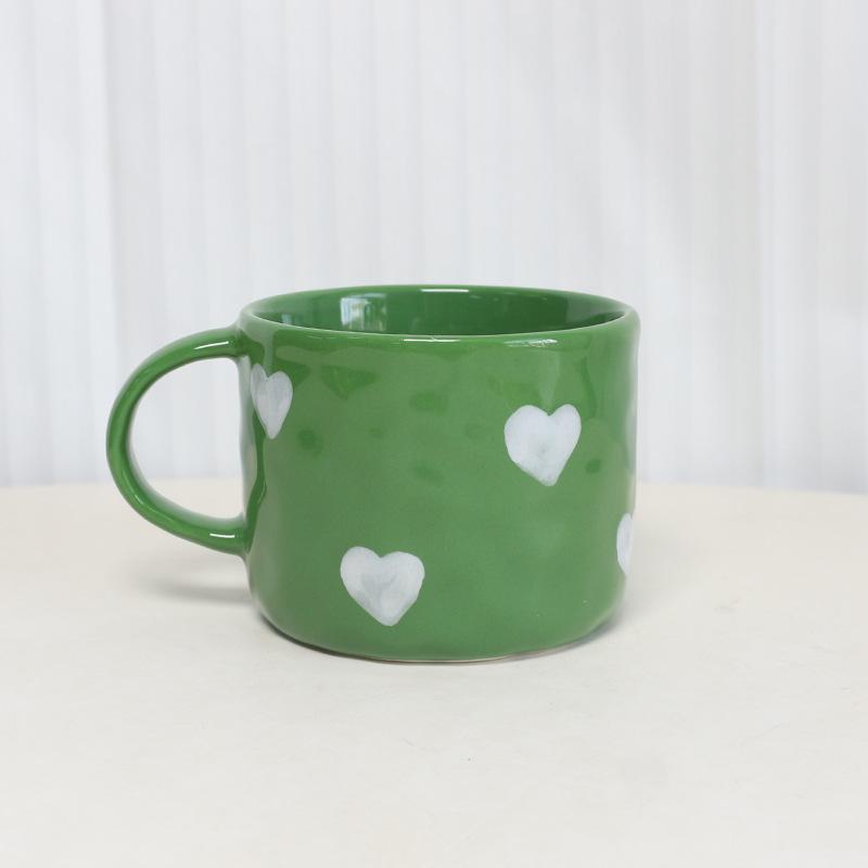 Tazza da Caffè 300ml 10oz con Motivo a Cuore Personalità Creativa Design Unico Tazza in Ceramica con Manico Bel Regalo per Migliori Amiche 1 Pezzo