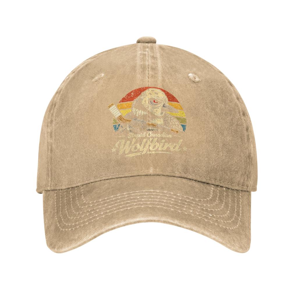 Stupid Canadian Wolf Bird Baseball Cap Sun Outdoor Sports Breathable Washed Trucker Hat Unisex Unisex Y2k Retro Print Baseball Caps