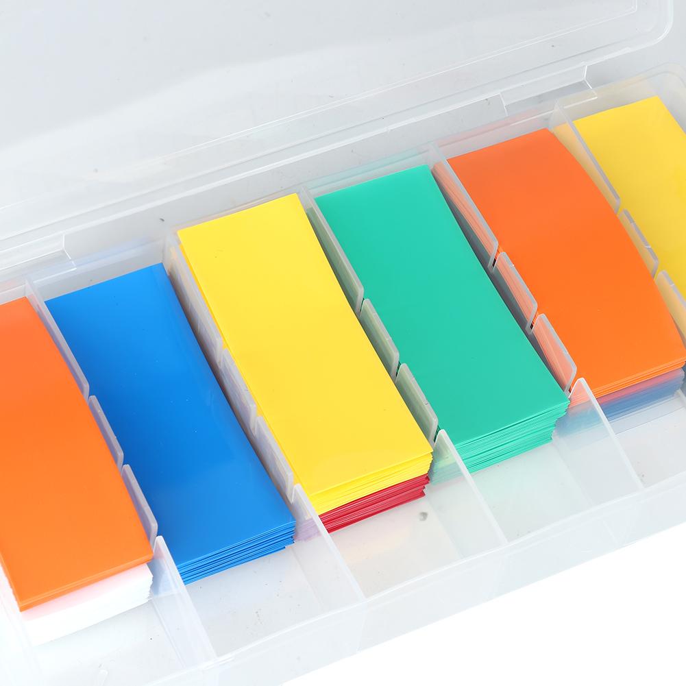 280pcs PVC Heat Shrink Tubing Battery Wrap Kit For 18650 Battery with Storage Box