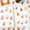 50Pcs/Set Retro Flower Stamps Series 02 PET Stickers Waterproof DIY Fashion Doodle Decals Stickers