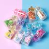 10Pcs Colorful 3D Glass Star Sequins Wishing Drift Bottle Pendants For Jewelry Making Diy Keychains Accessories