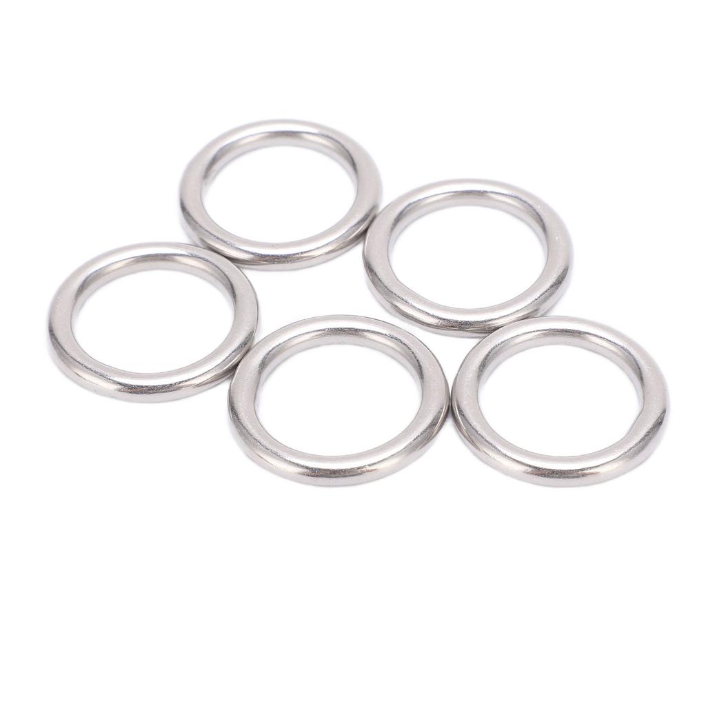 5pcs 304 Stainless Steel Round O  s Multi Purpose Seamless Welded Metal O   for Sailing Diving
