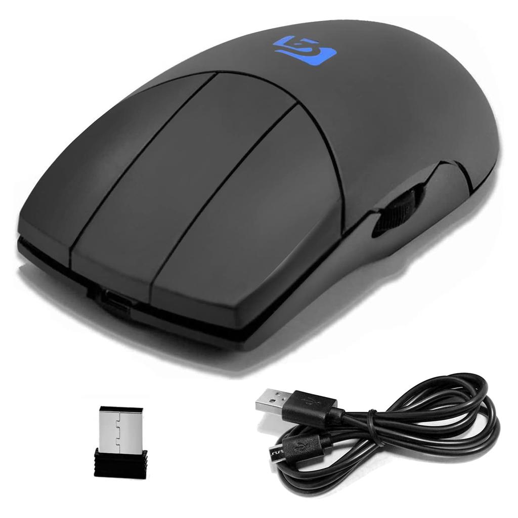 Shengshou 3 Button Mouse Side Scroll Wireless 3 Buttons with Scroll Wheel Perfect for 3DCG CAD CAM (Black)