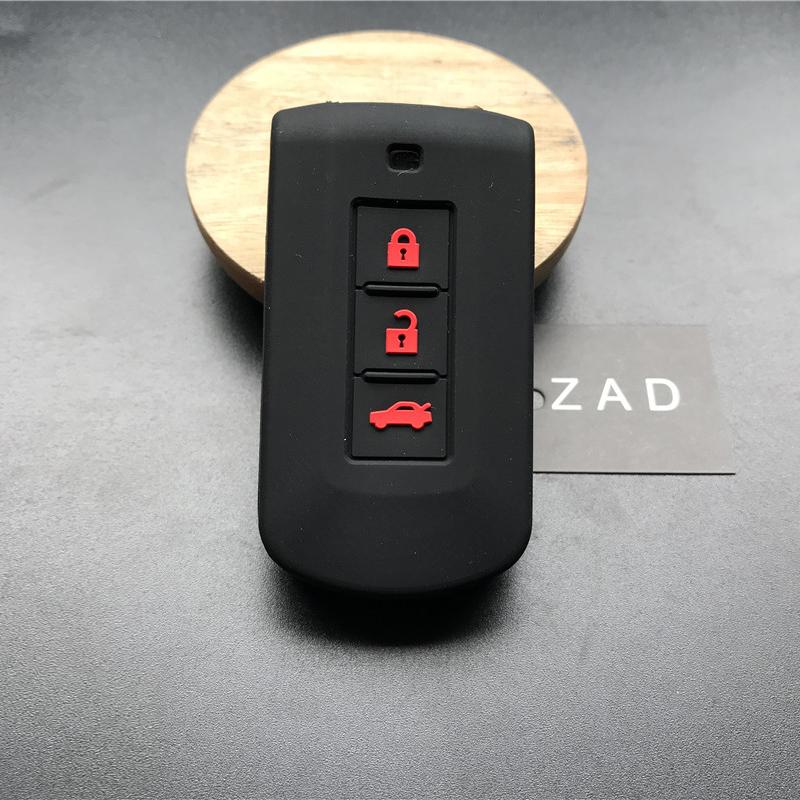 ZAD silicone car key case cover set fob for MITSUBISHI OUTLANDER Lancer EX ASX colt Grandis Pajero sport Remote key protection