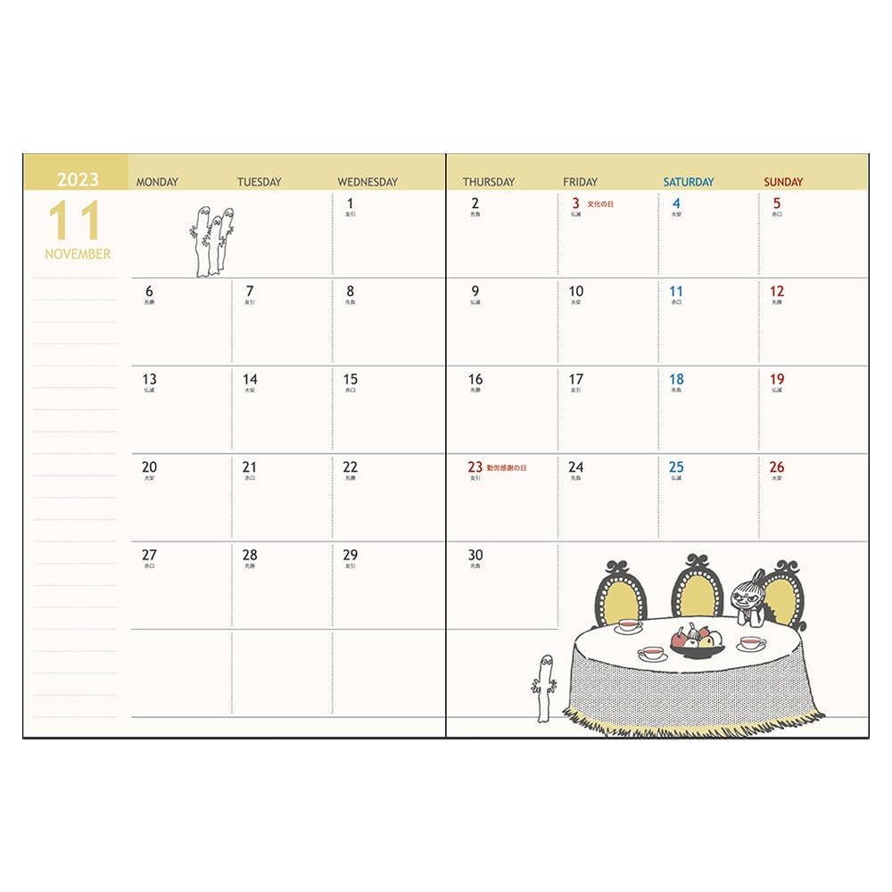 Sunstar Stationery Moomin 2024 Monthly S2957469 Planner, A6, Stairs,