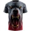 New Halloween Men's Crew Neck Short Sleeve T-Shirt Scary Werewolf