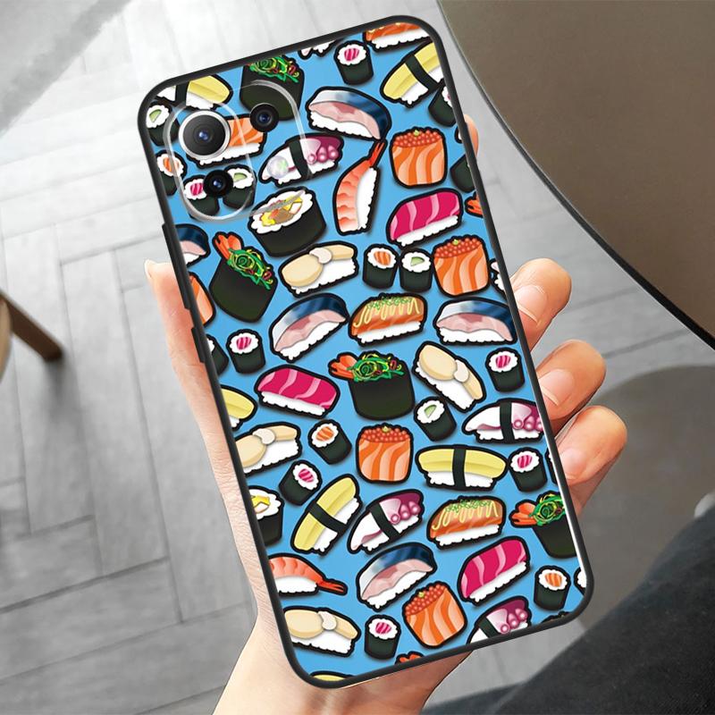 Food Sushi Case For Xiaomi 15 Ultra 13 14 Pro 11T 12T 13T 14T Pro POCO F7 F5 F6 X3 X5 X6 X7 Pro Cover