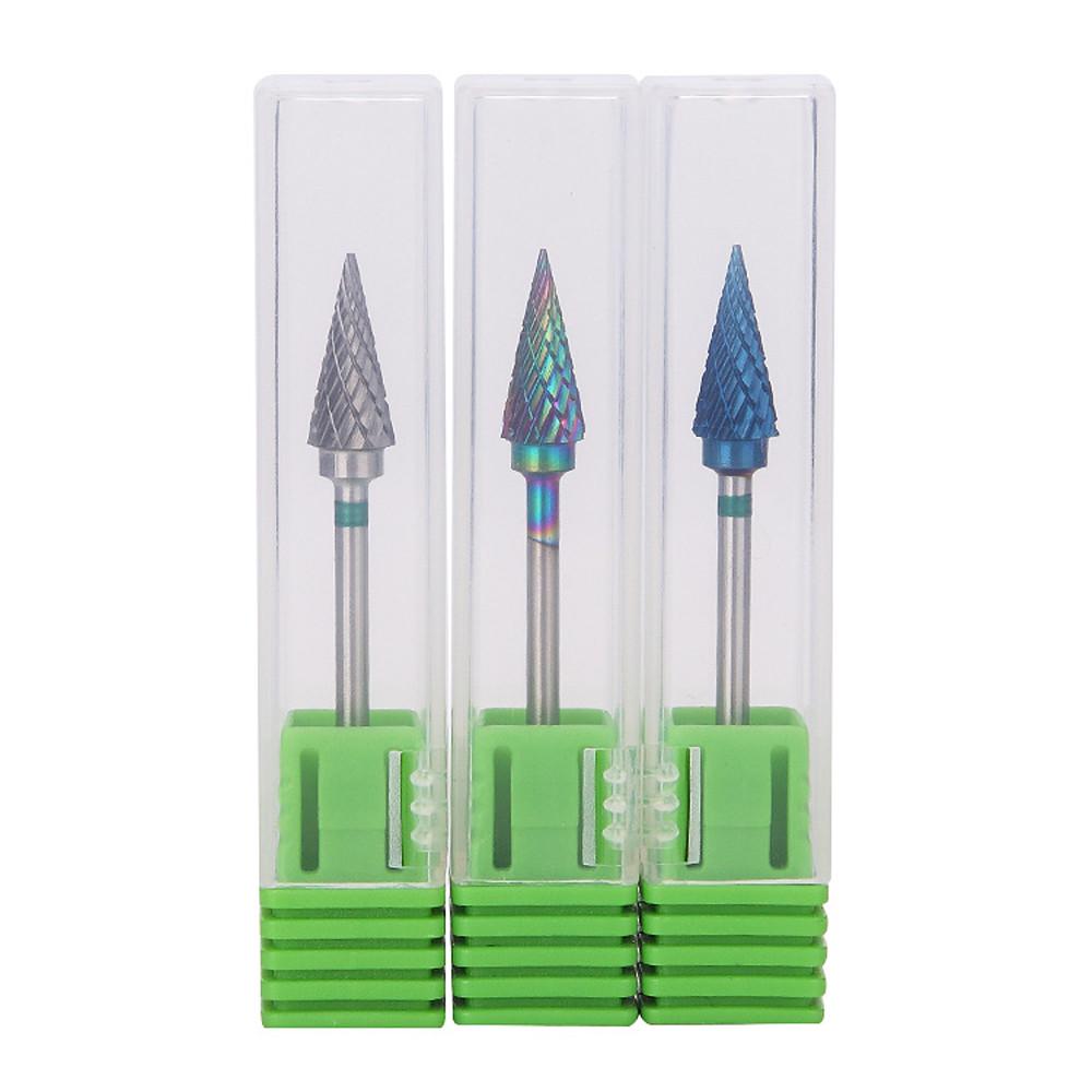 1PC Green Nano Coated Carbide Nail Drill Bit Gel Remove Polishing