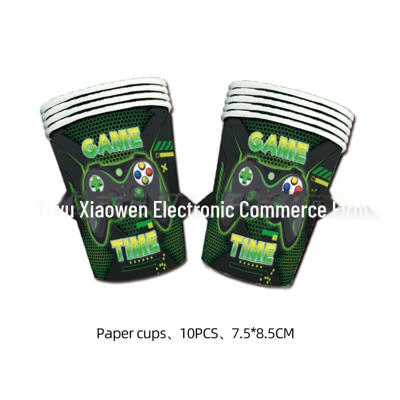 Game Controller Party Tableware: Includes Paper Plates, Cups, Towels, and Decorations
