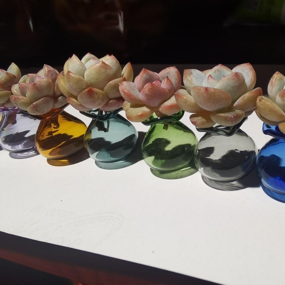 Cute Dry Flower Glass Vase Ornaments Miniature Vase Mini Vase Furniture Doll Flower D E8Z2