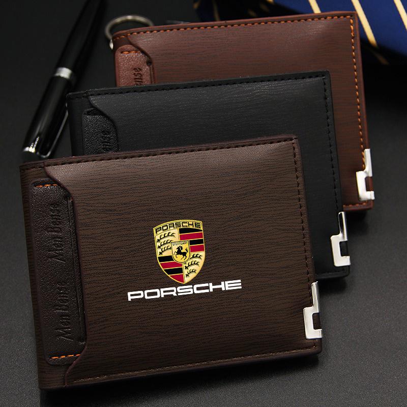 Führerschein-Organizer Kartenhalter für Versicherung Auto-Emblem Weiche Geldbörse Für Porsche 911 Cayenne 918 Pajun 718 Panamera Macan