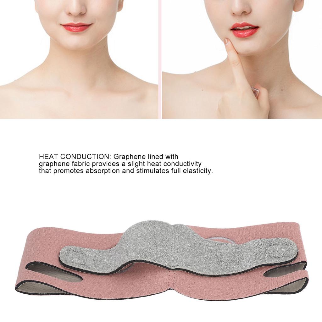 Facial Slimming Strap V Shaped Breathable Soft Face Lifting Belt Bandage Pink M Size
