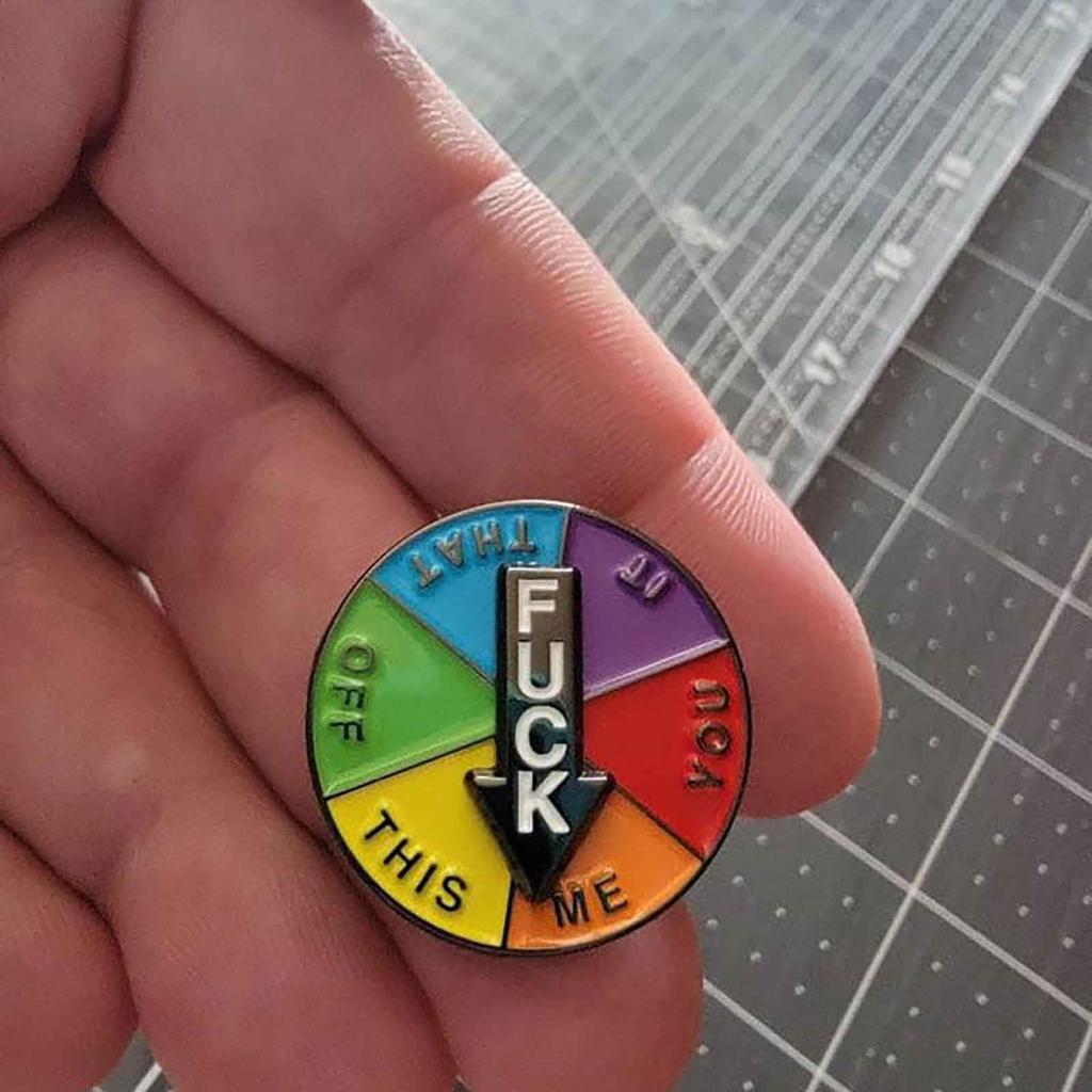 Funny Enamel Spinning Pin Art Badges Brooch For Women/Men, Cute Hard Enamel Pins For Jackets Backpack