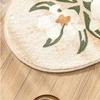 Water Absorbent Mat Soft Eco Friendly Water Absorbent Flower Pattern Bathroom Mat for Bathroom