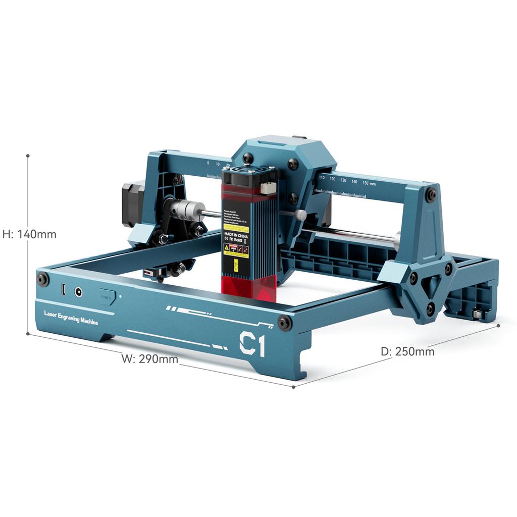 C1 Mini Gravator Laser Mașină Portabilă de Gravat Laser 3W Punct Ultra Fin 150*130mm Zonă de Gravare Stecher UE 110 240V