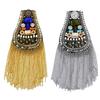 Yousheng Shoulder Epaulet Buttons Rivet Chain Tassels Handmade DIY Clothes Decor Men Women Shoulder Board Badge Brooch Business Suit Accessories