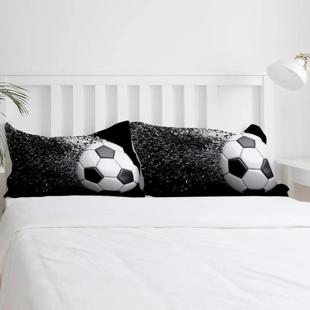 Soccer Balls Football Design Bedding Set 3pcs Duvet Cover Pillowcase Kids Adult Quilt Cover Double Bed Set Home Textile
