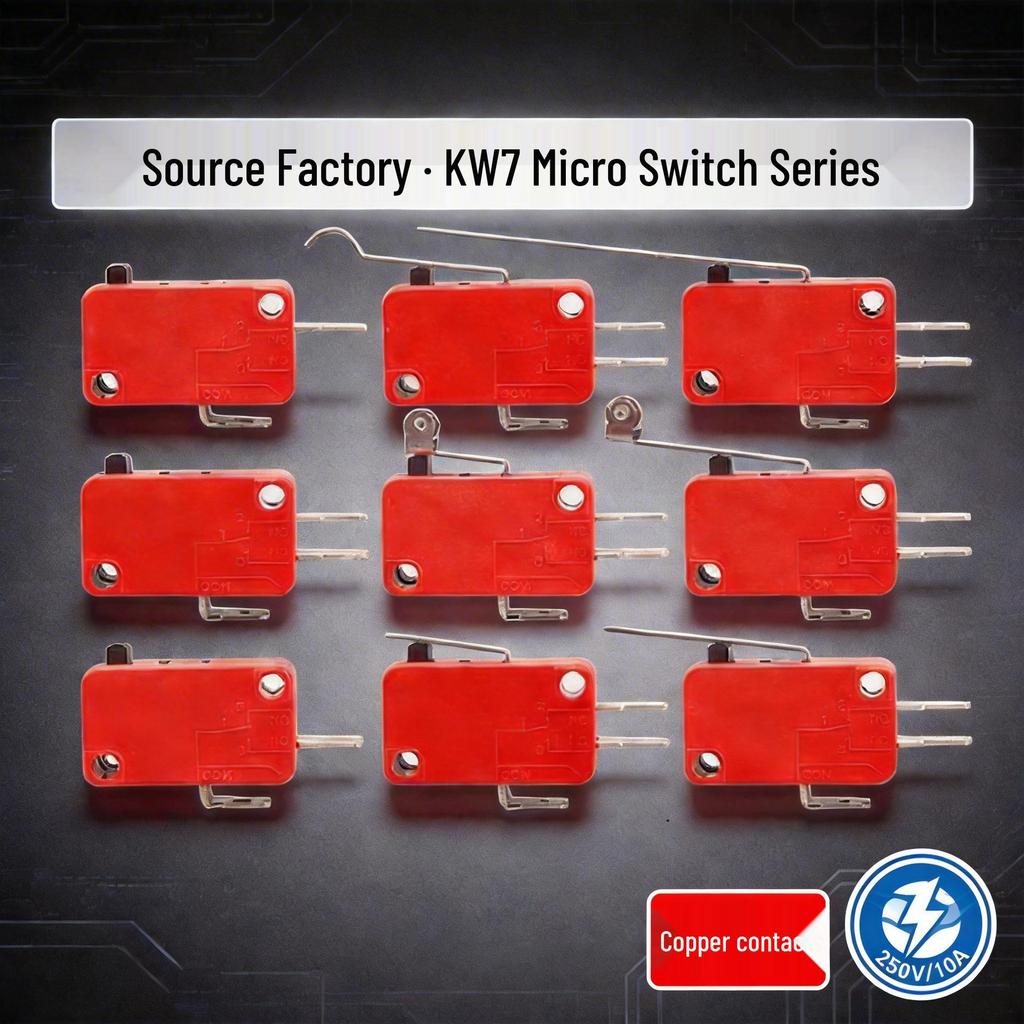 Copper Contact KW7 Series V-15/152/153/155-1C25 Microwave Oven Micro Switch