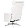 Massage Chair with Footrest White Faux Leather