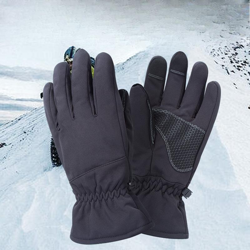 Winter Skiing Warm Cycling Gloves for Men and Women Plus Fleece Thickened Waterproof Touch Screen