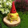 Resin Frogs Statue with Party Hat Handcrafts Model Figurine Statue For Home Desktop Shelf Display Yard Patios Decoration
