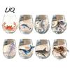 Creative Octopus Tentacle Tumbler 12oz Water Cup, Embossed Design, Hand Painted Marine Style Transparent Motif Glassware Drinking for Ocean